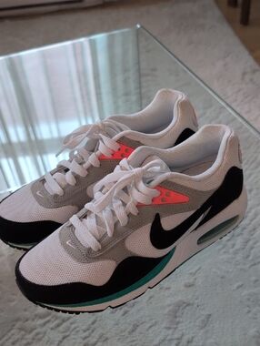 NEW!!! Nike Air Max White, Black, Teal & Coral Low-Top Sneakers